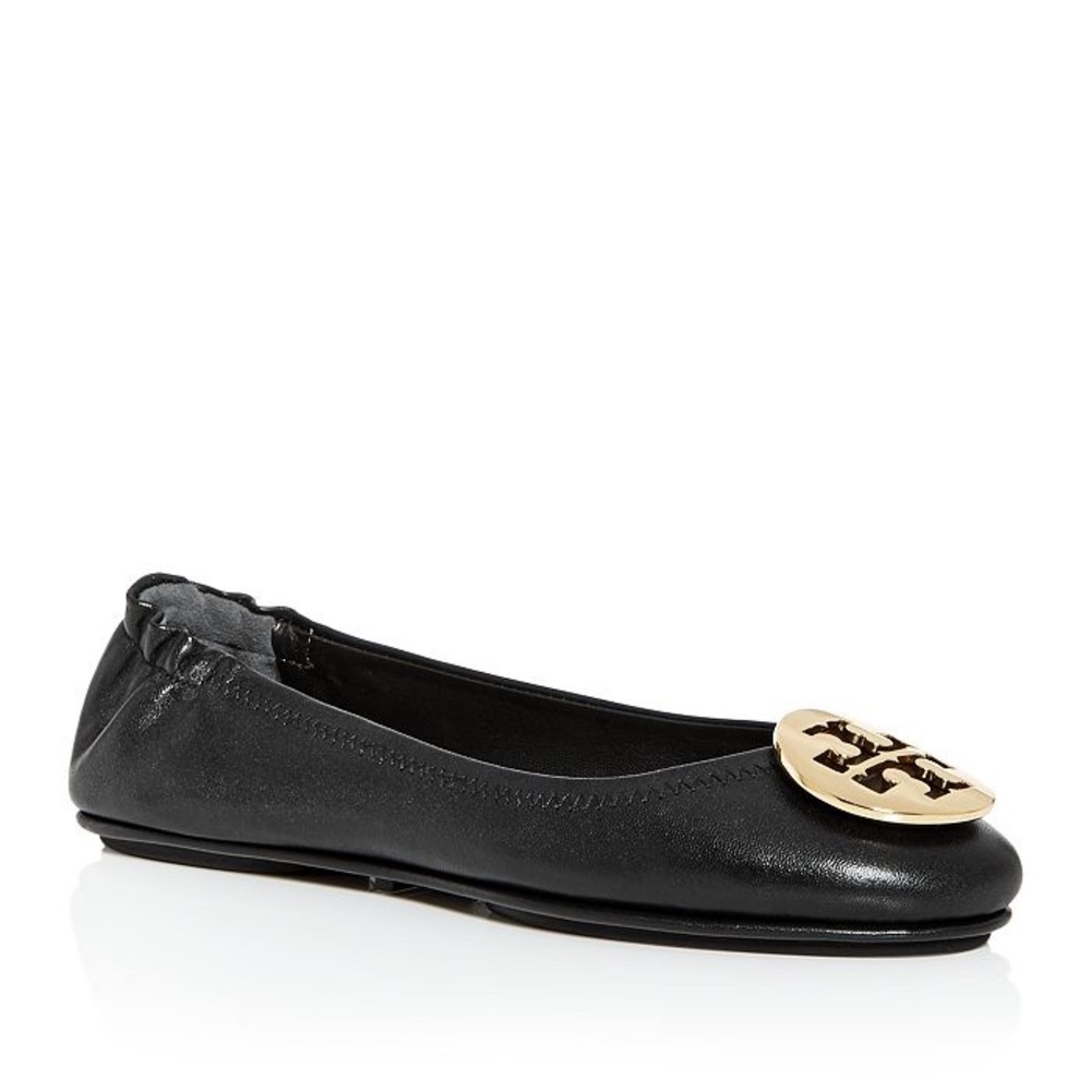 black & gold tory burch ballet flats